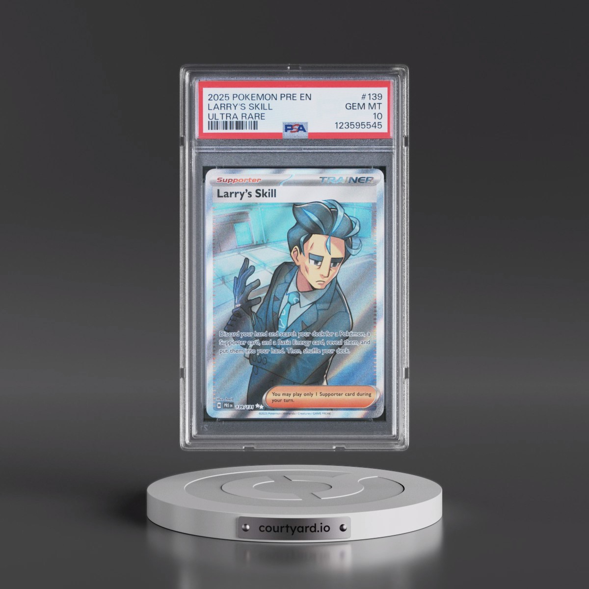 2025 Pokémon Pre EN-Prismatic Evolutions #139 Larry's Skill - Ultra Rare (PSA 10 GEM MINT)