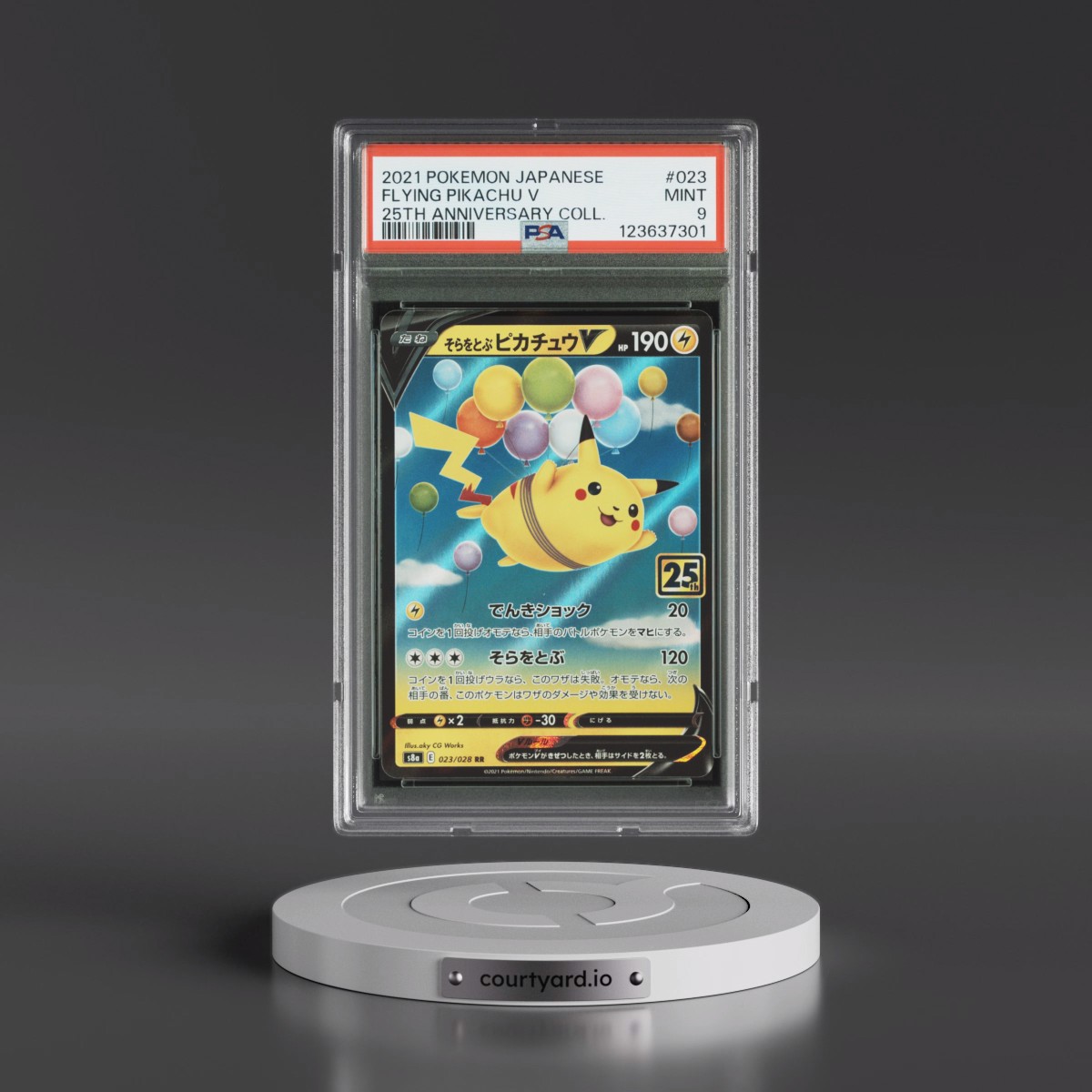 2021 Pokémon 25th Anniversary Collection #023 Flying Pikachu V - Holo (PSA 9 MINT)
