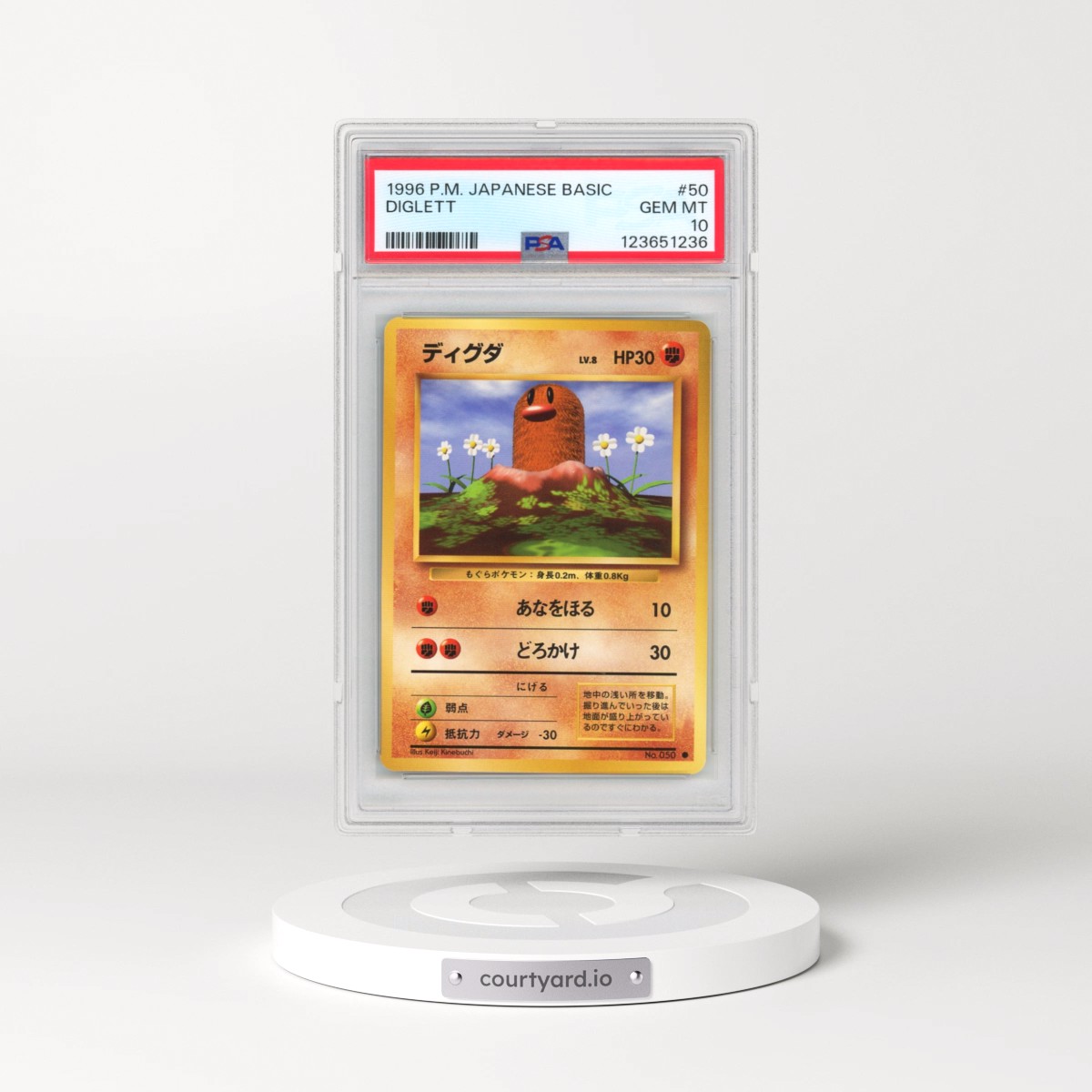 1996 Pokémon Basic #50 Diglett (PSA 10 GEM MINT)