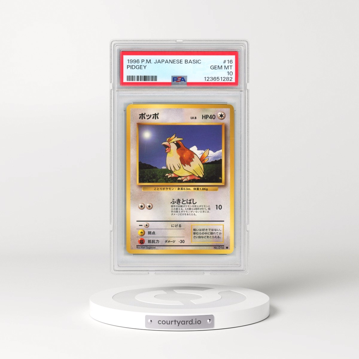 1996 Pokémon Basic #16 Pidgey (PSA 10 GEM MINT)