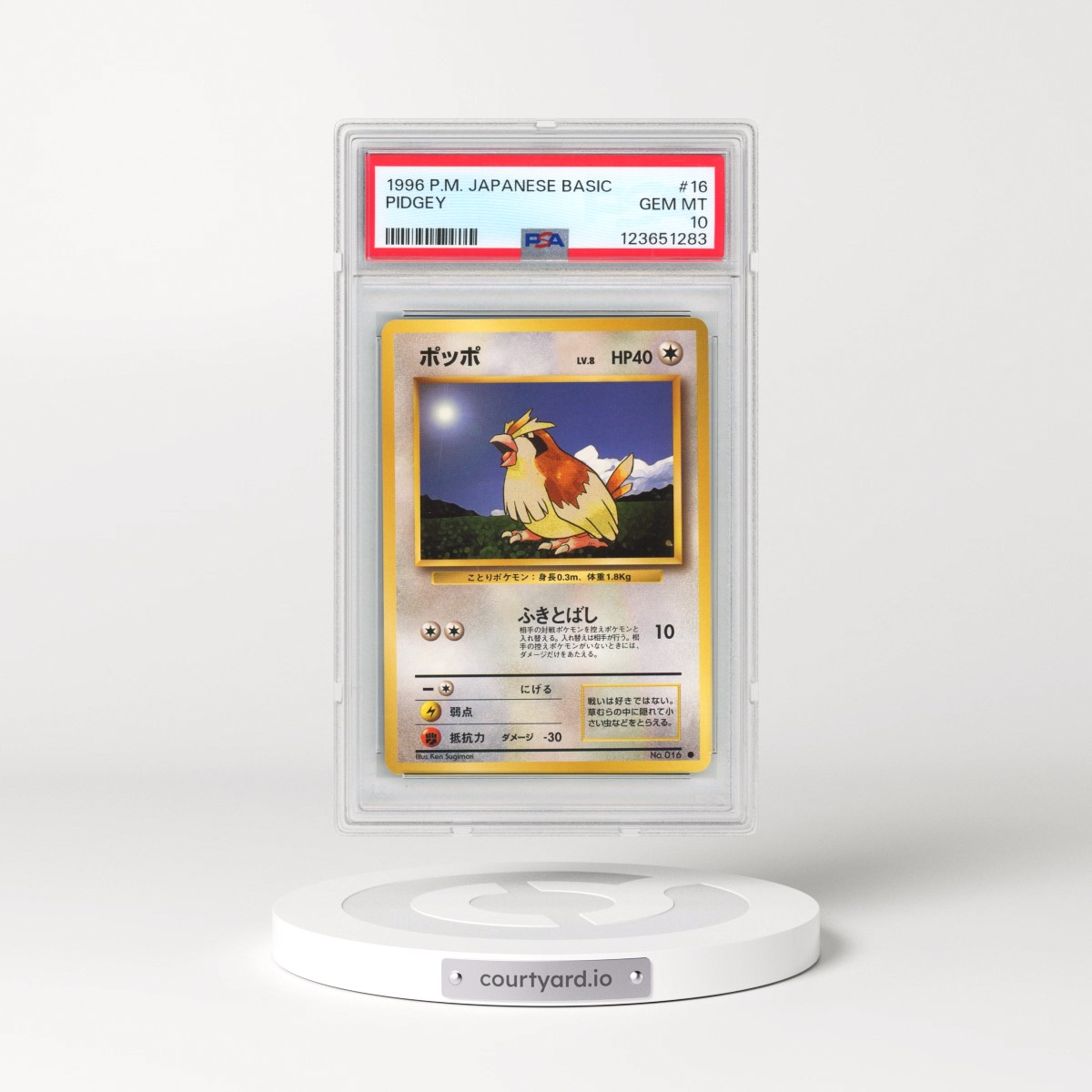 1996 Pokémon Basic #16 Pidgey (PSA 10 GEM MINT)