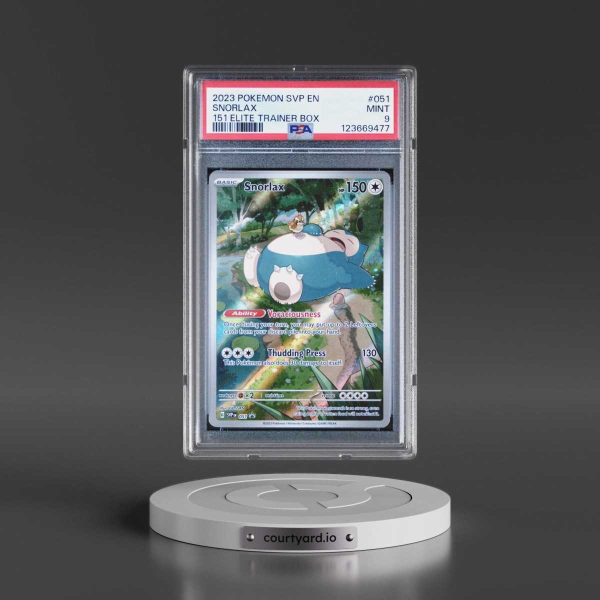 2023 Pokémon Svp EN-SV Black Star Promo #051 Snorlax - 151 Elite Trainer Box (PSA 9 MINT)