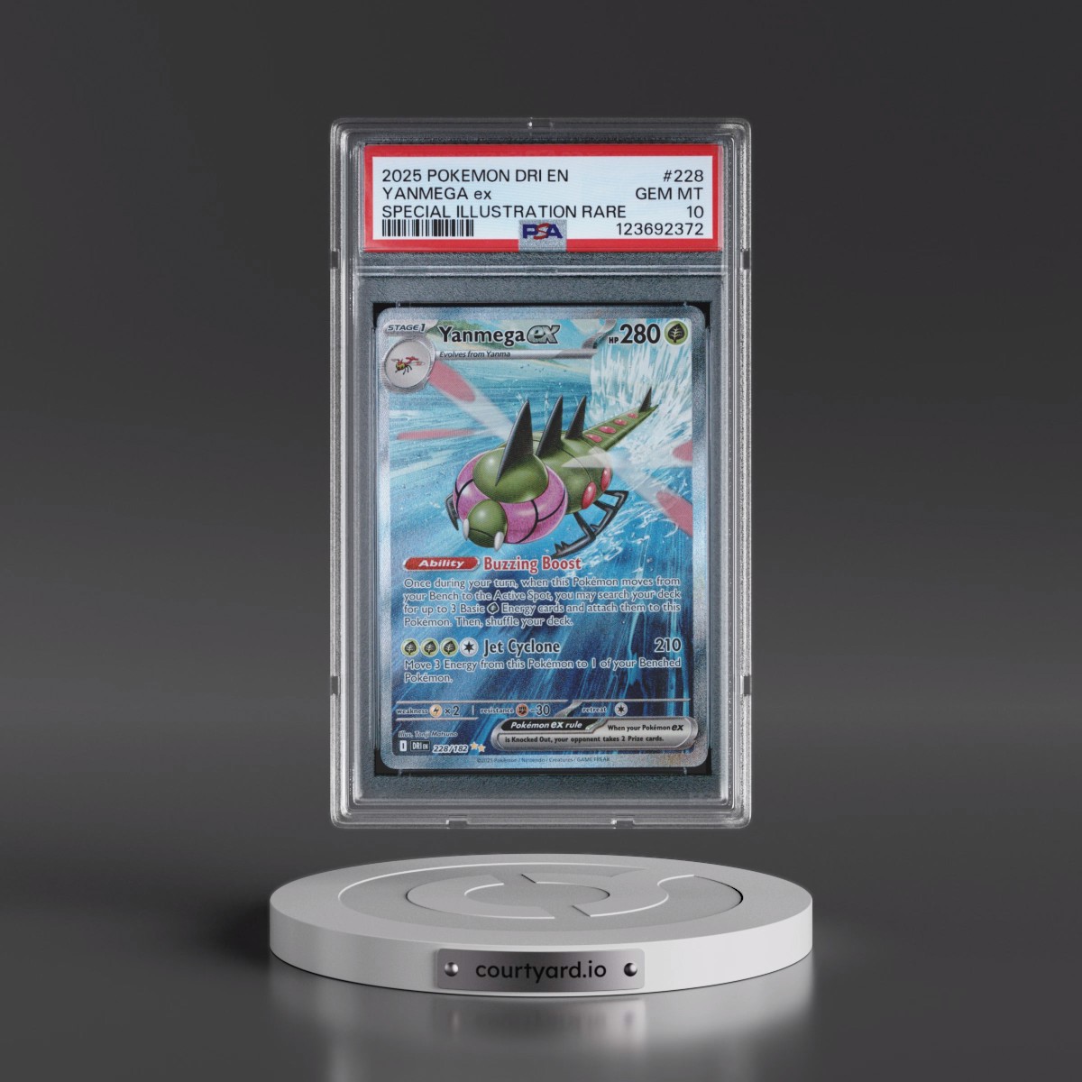 2025 Pokémon Dri EN-Destined Rivals #228 Yanmega EX - Holo Special Illustration Rare (PSA 10 GEM MINT)