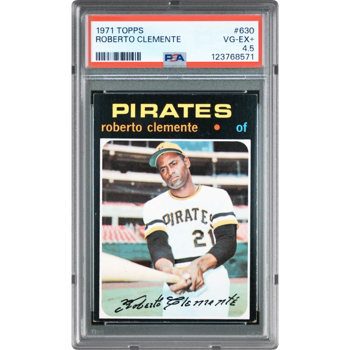 1971 Topps #630 Roberto Clemente (PSA 4.5 VG-EX+)