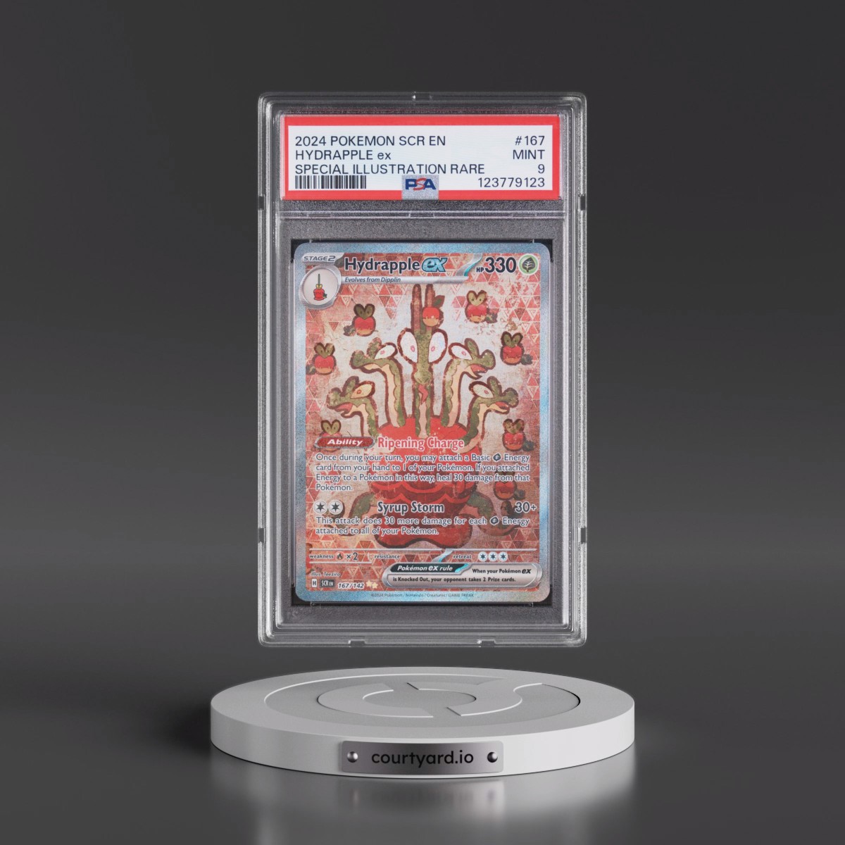 2024 Pokémon Scr EN-Stellar Crown #167 Hydrapple EX - Holo Special Illustration Rare (PSA 9 MINT)