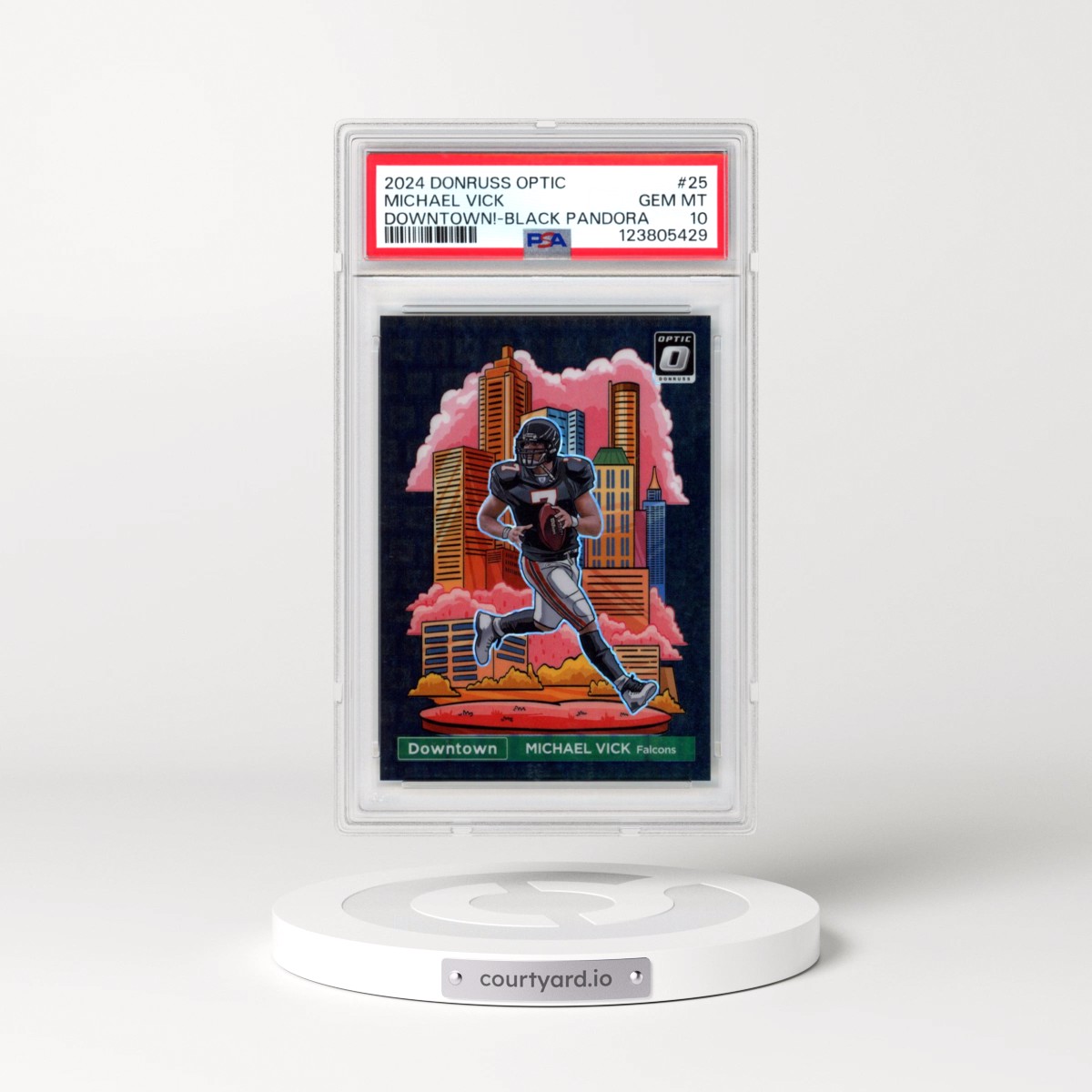 2024 Panini Donruss Optic Downtown! #25 Michael Vick - Black Pandora (PSA 10 GEM MINT)