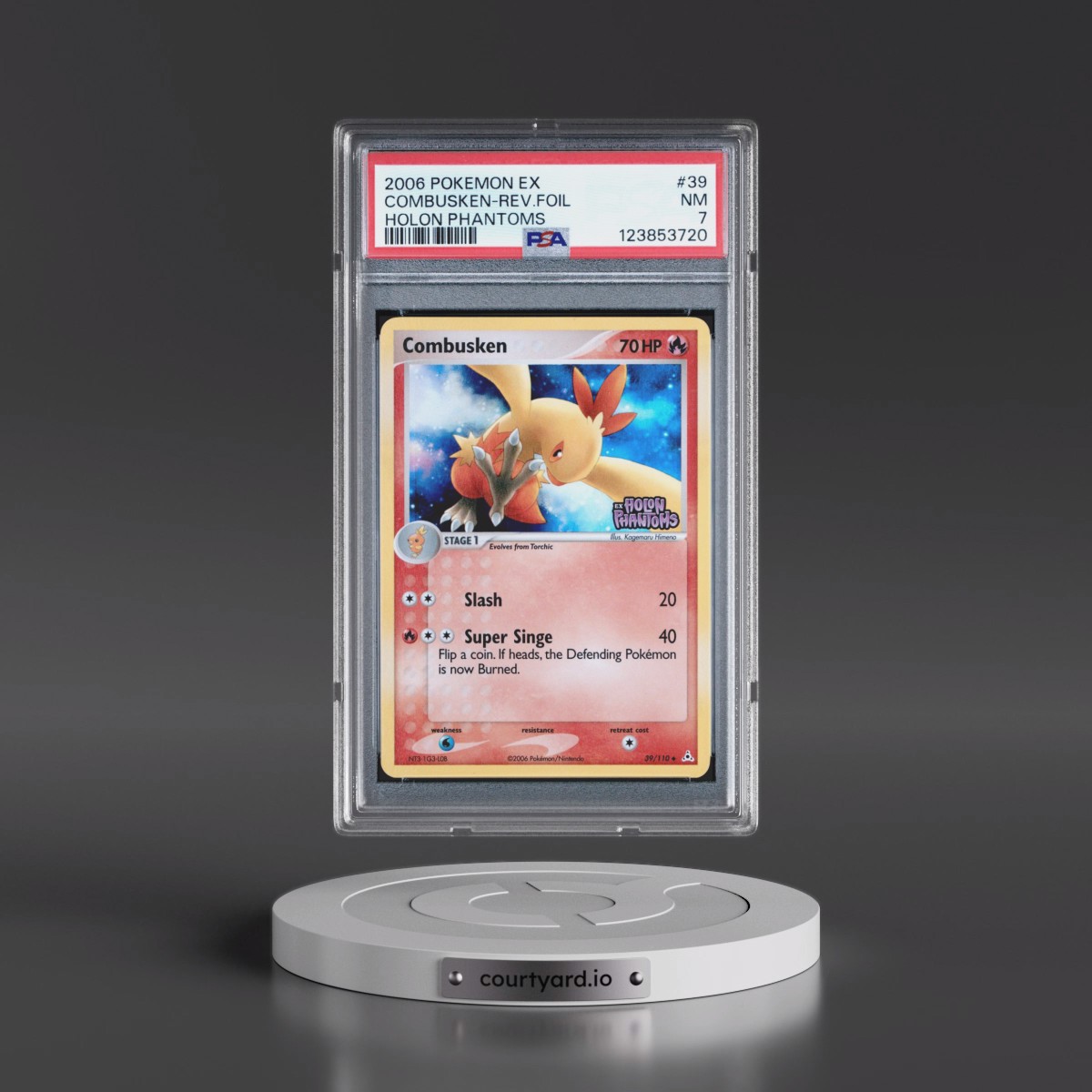 2006 Pokémon EX Holon Phantoms #39 Combusken - Reverse Foil (PSA 7 NM)