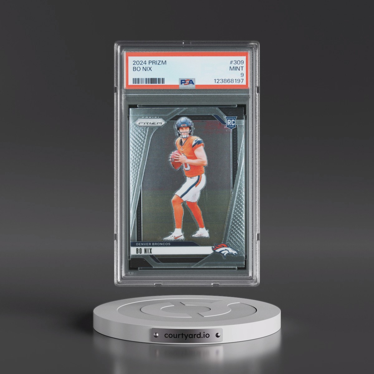 2024 Panini Prizm #309 Bo Nix (PSA 9 MINT)