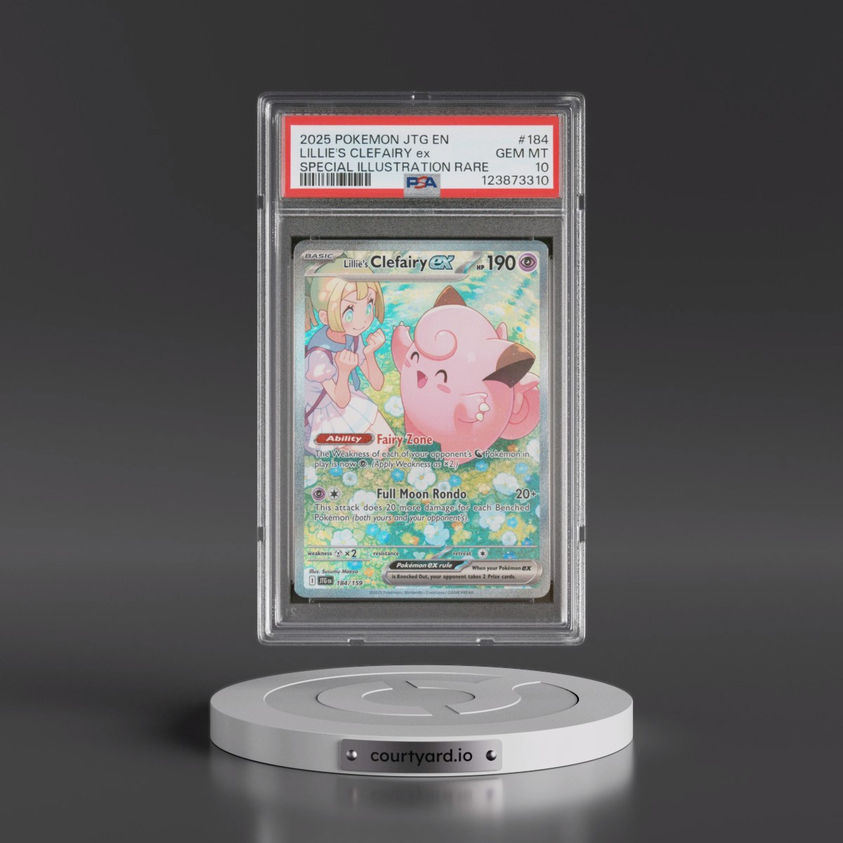 2025 Pokémon Jtg EN-Journey Together #184 Lillie's Clefairy EX - Holo Special Illustration Rare (PSA 10 GEM MINT)