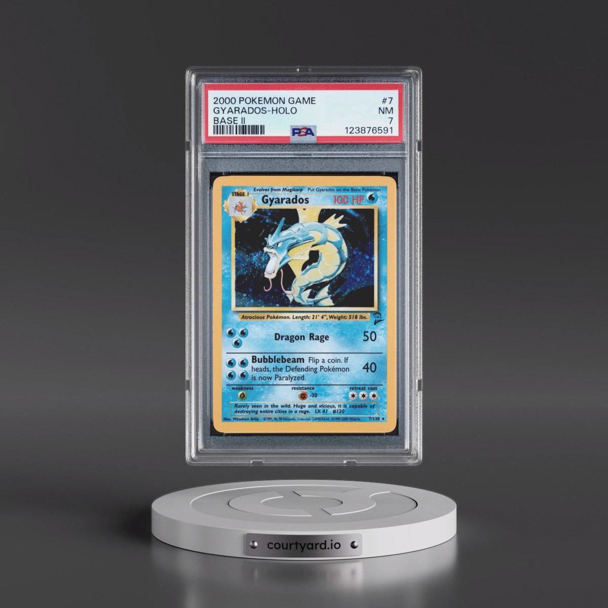 2000 Pokémon Game Base II #7 Gyarados - Holo (PSA 7 NM)
