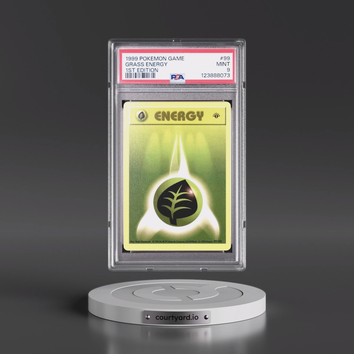 1999 Pokémon Game #99 Grass Energy - 1st Edition (PSA 9 MINT)