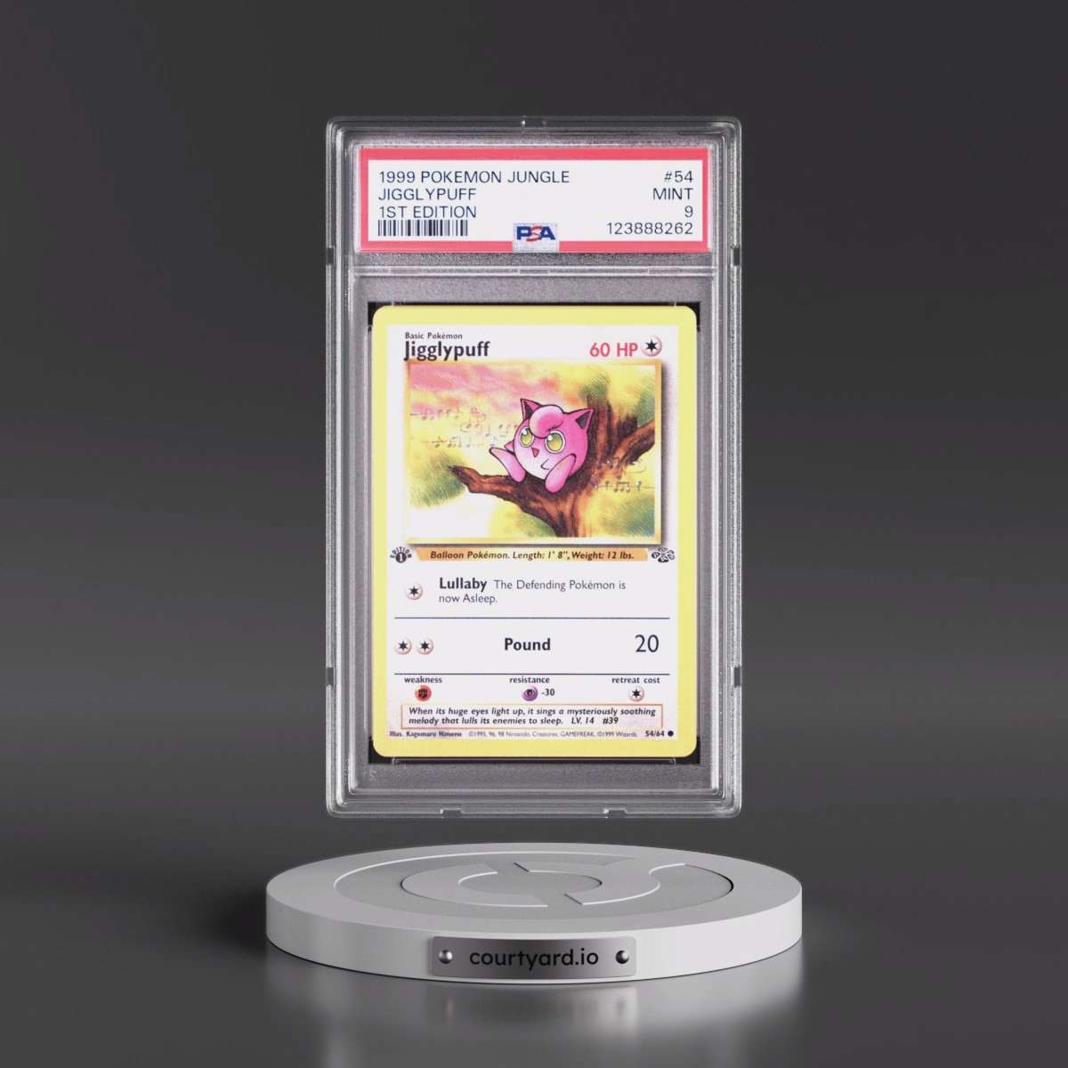 1999 Pokémon Jungle #54 Jigglypuff - 1st Edition (PSA 9 MINT)