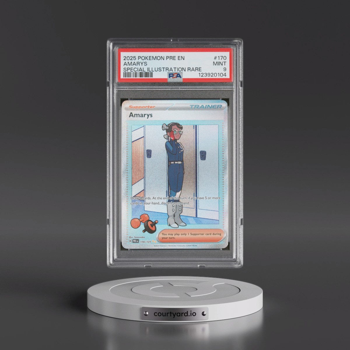 2025 Pokémon Pre EN-Prismatic Evolutions #170 Amarys - Special Illustration Rare (PSA 9 MINT)