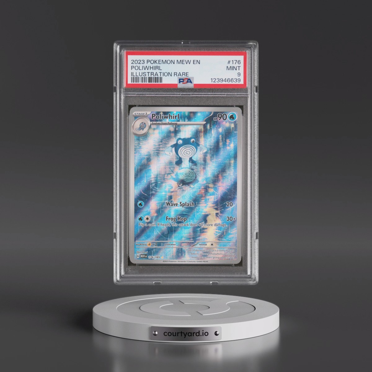 2023 Pokémon Mew EN-151 #176 Poliwhirl - Illustration Rare (PSA 9 MINT)
