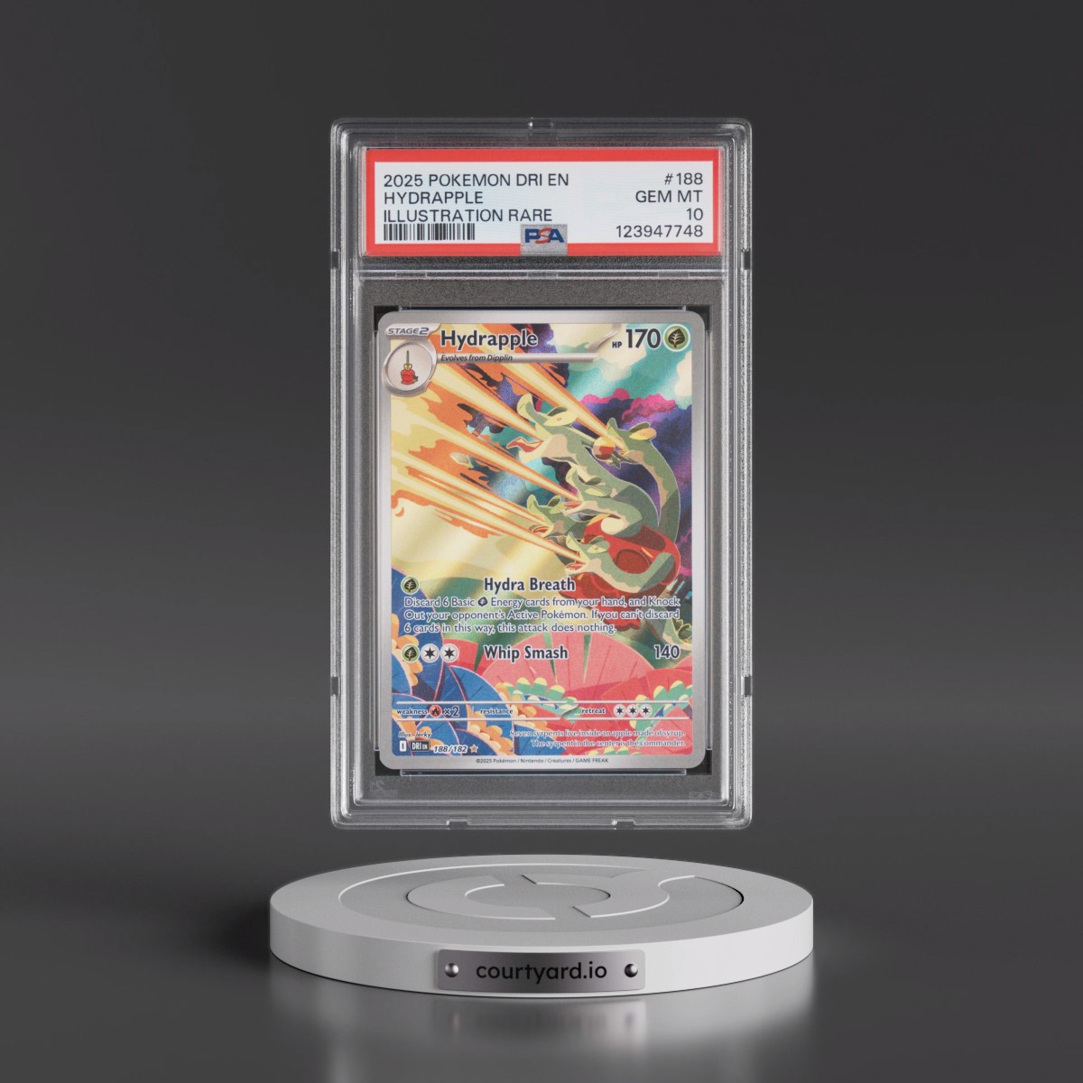 2025 Pokémon Dri EN-Destined Rivals #188 Hydrapple - Illustration Rare (PSA 10 GEM MINT)