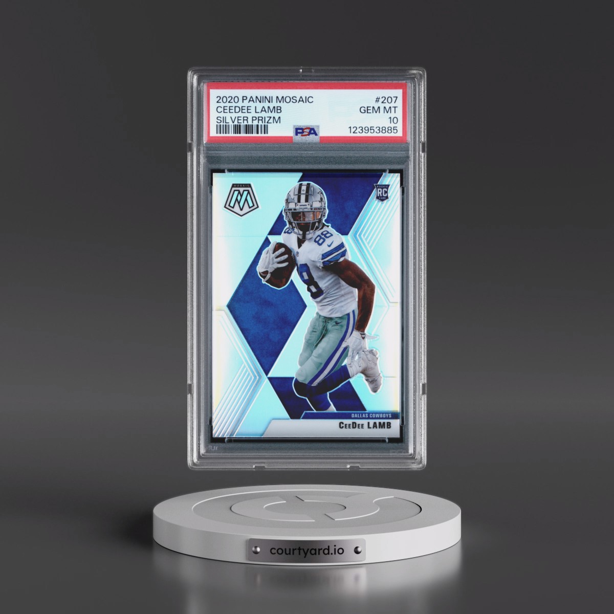 2020 Panini Mosaic Ceedee Lamb - Silver Prizm #207 PSA 10