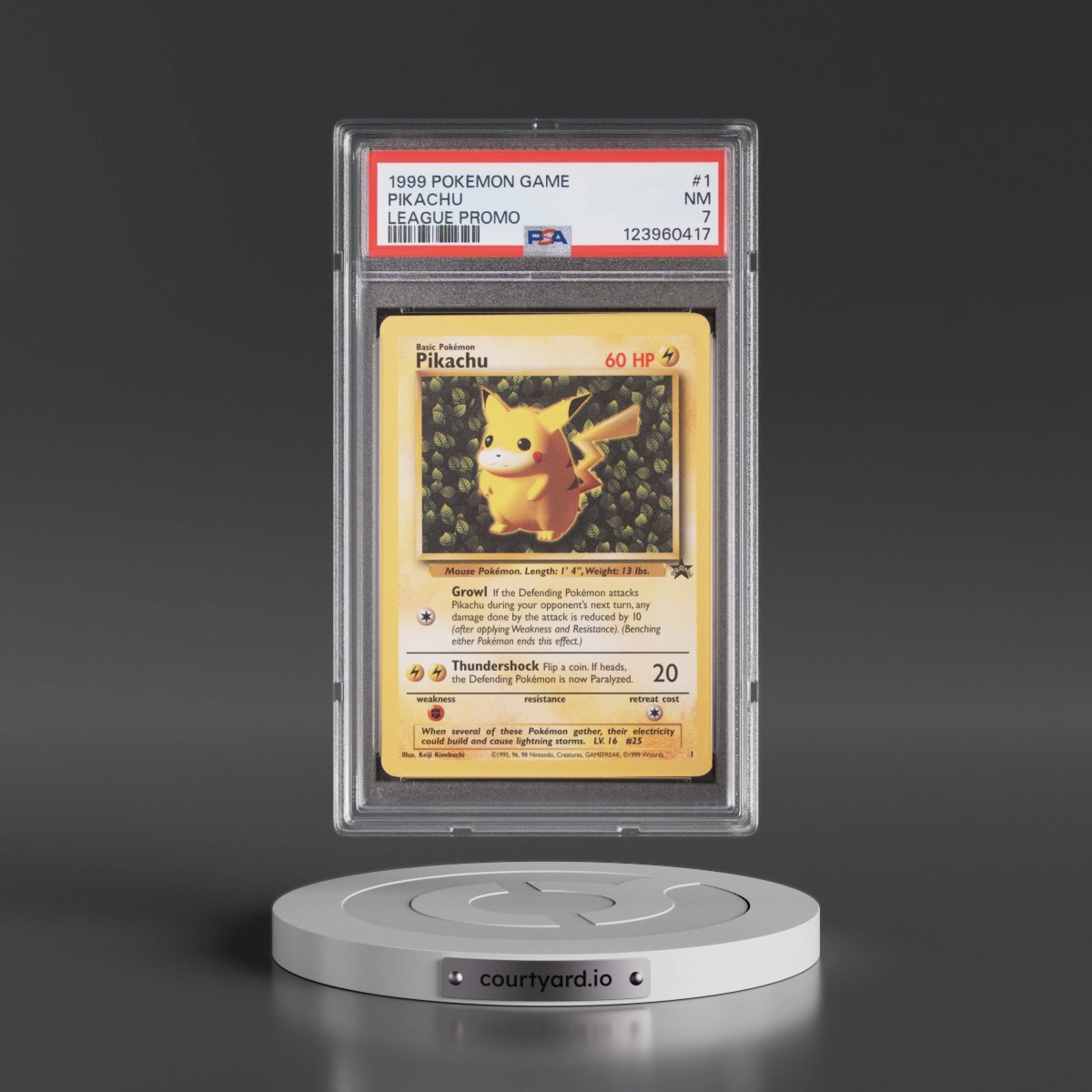 1999 Pokémon League Promo #1 Pikachu (PSA 7 NM)