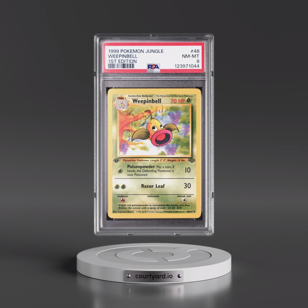 1999 Pokémon Jungle #48 Weepinbell - 1st Edition (PSA 8 NM-MT)