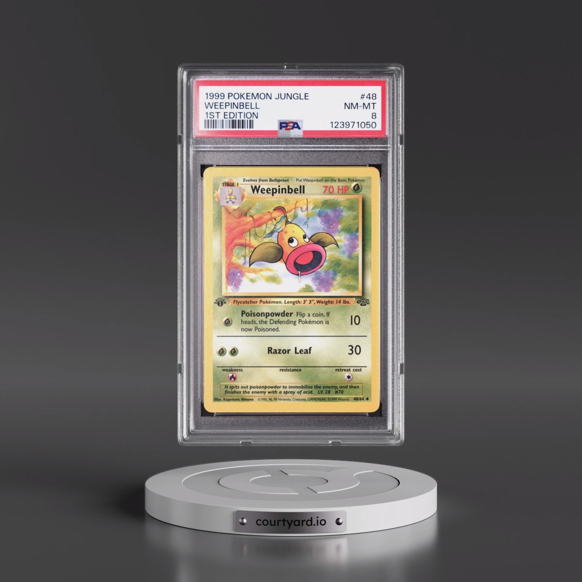 1999 Pokémon Jungle #48 Weepinbell - 1st Edition (PSA 8 NM-MT)