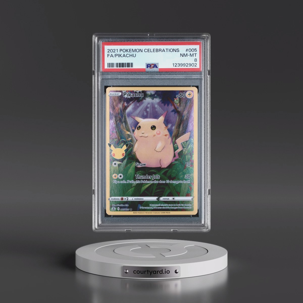 2021 Pokémon Celebrations #005 Pikachu - Full Art (PSA 8 NM-MT)