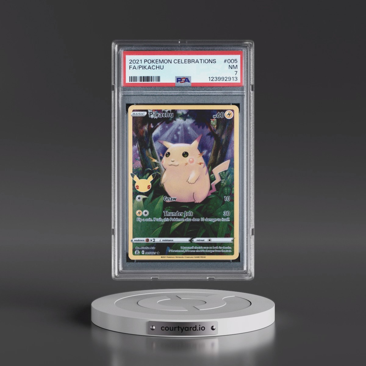 2021 Pokémon Celebrations #005 Pikachu - Full Art (PSA 7 NM)