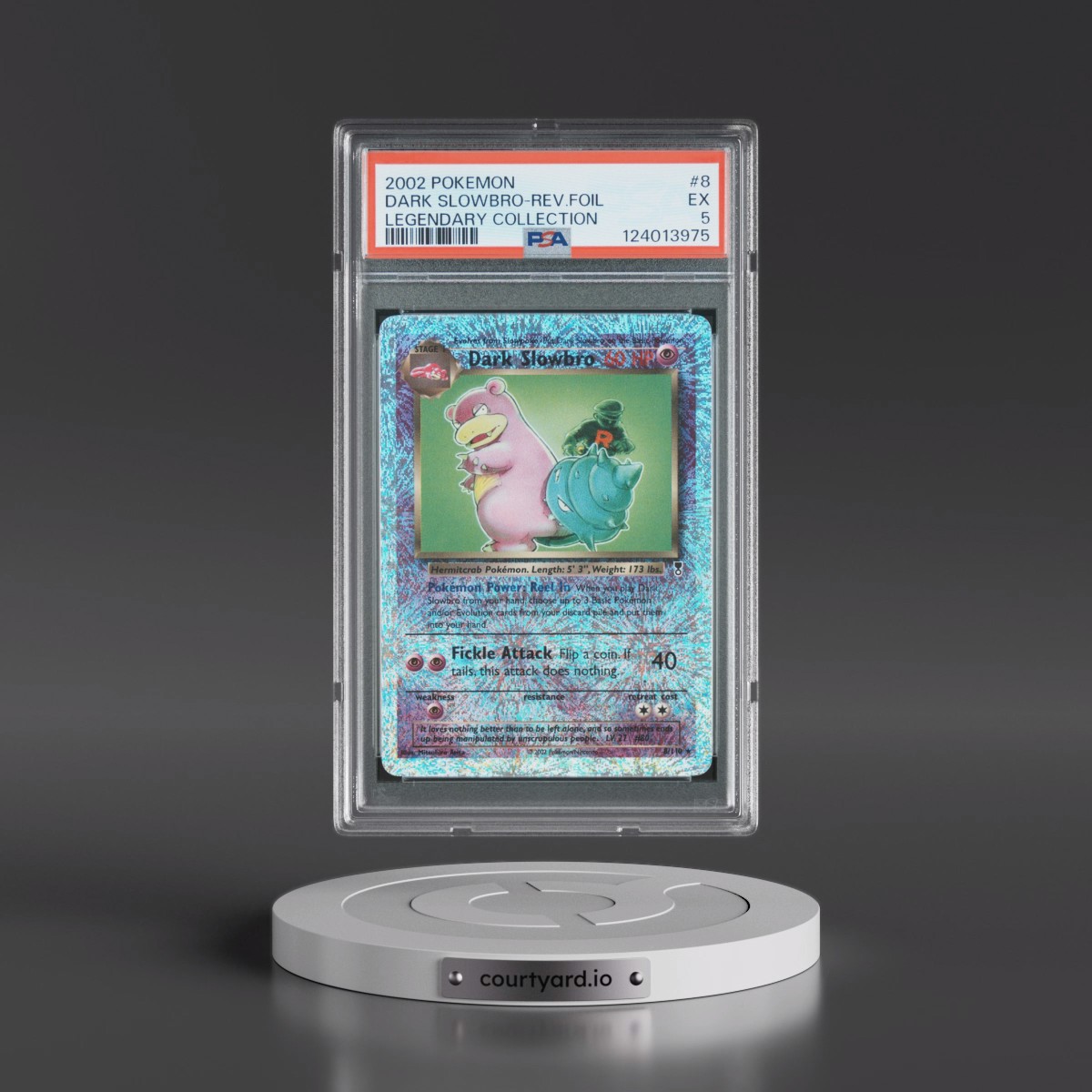 2002 Pokémon Legendary Collection #8 Dark Slowbro - Reverse Foil (PSA 5 EX)