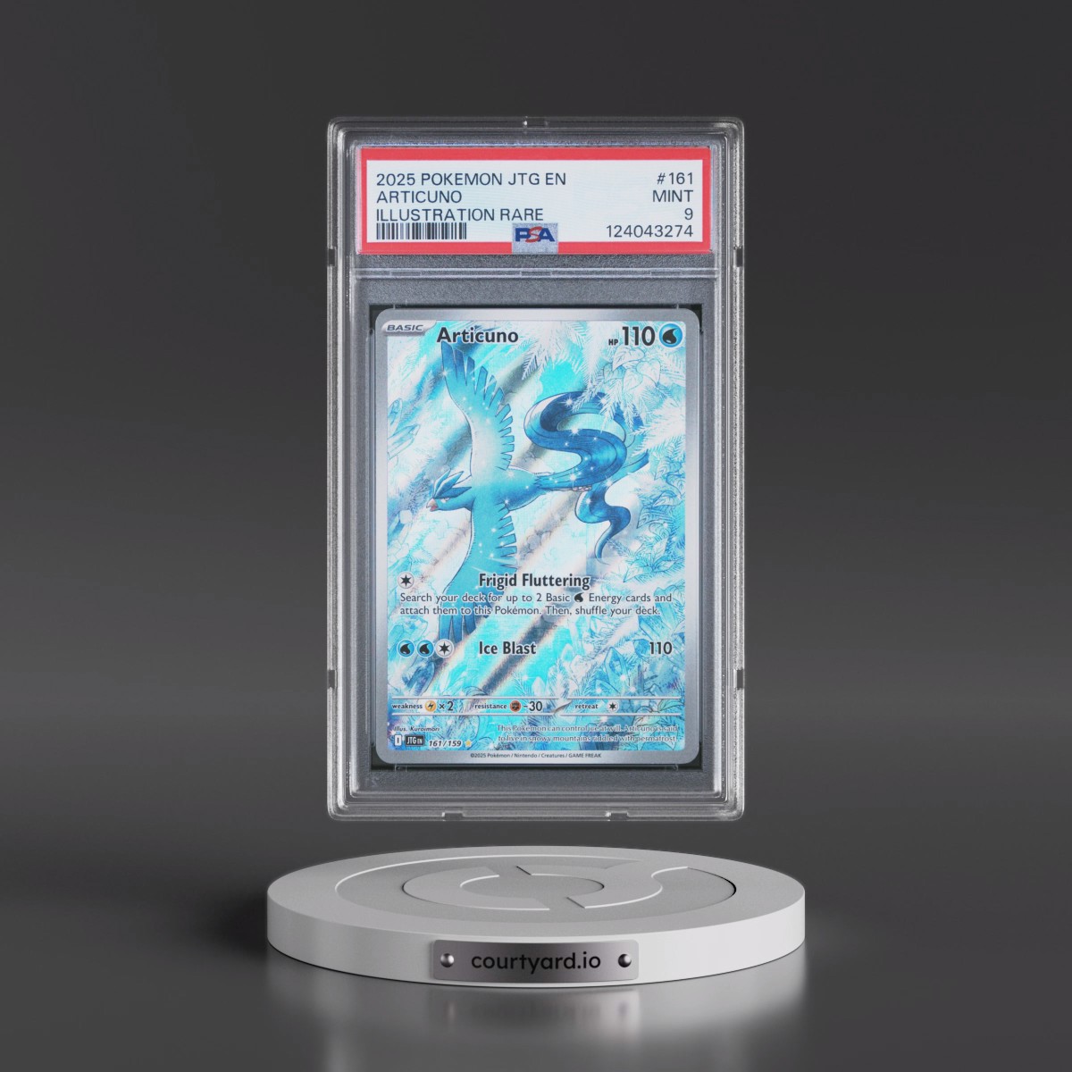2025 Pokémon Jtg EN-Journey Together #161 Articuno - Illustration Rare (PSA 9 MINT)