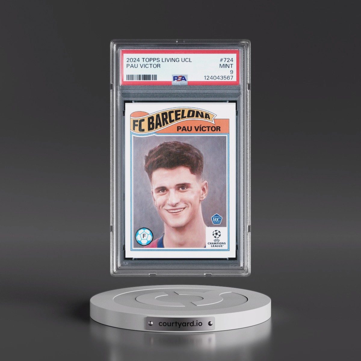 2024 Topps Living UEFA Champions League #724 Pau Victor (PSA 9 MINT)