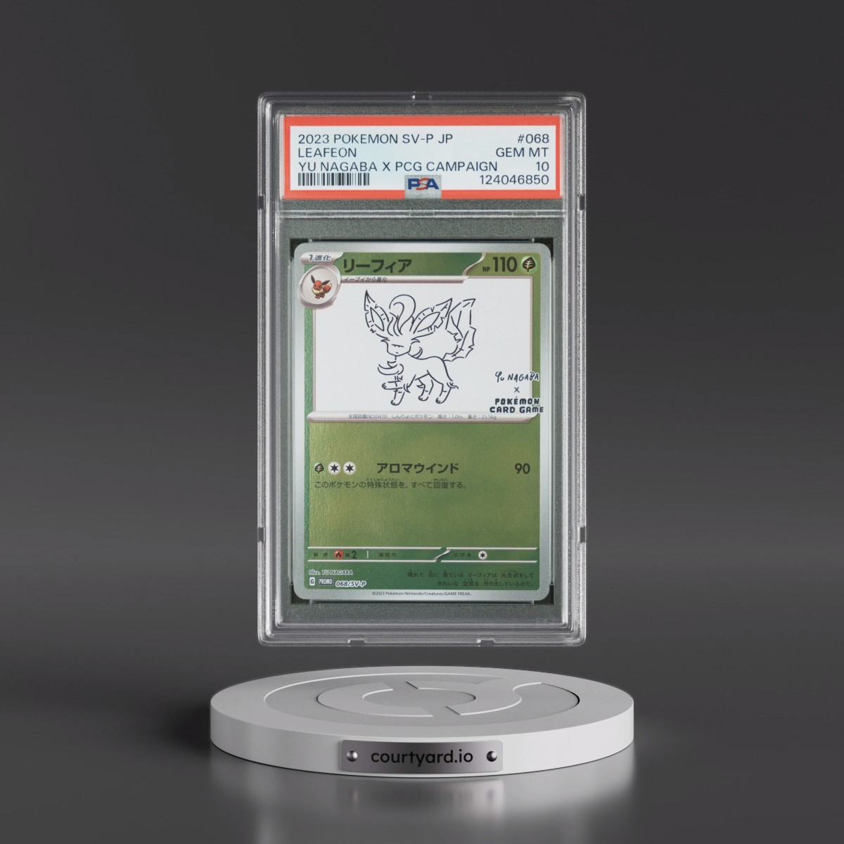 2023 Pokémon SV-P Promo #068 Leafeon - YU Nagaba X Pokemon Card Game Campaign (PSA 10 GEM MINT)