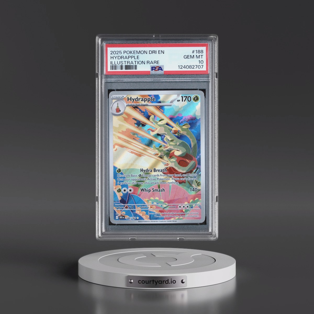 2025 Pokémon Dri EN-Destined Rivals #188 Hydrapple - Illustration Rare (PSA 10 GEM MINT)
