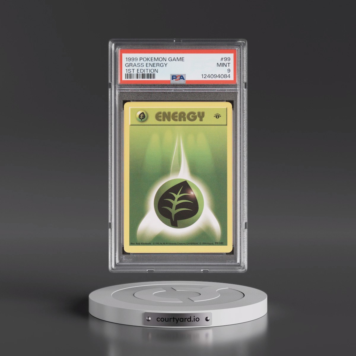 1999 Pokémon Game #99 Grass Energy - 1st Edition (PSA 9 MINT)