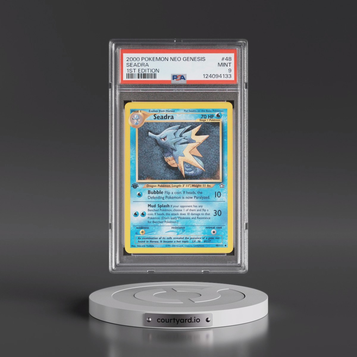 2000 Pokémon Neo Genesis #48 Seadra - 1st Edition (PSA 9 MINT)