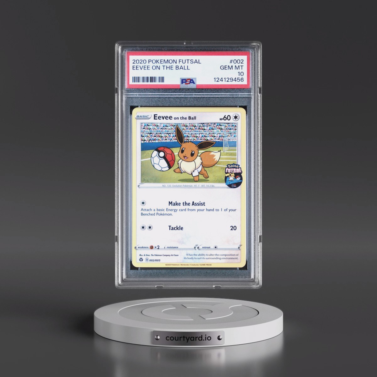 2020 Pokémon Futsal #002 Eevee on the Ball (PSA 10 GEM MINT)