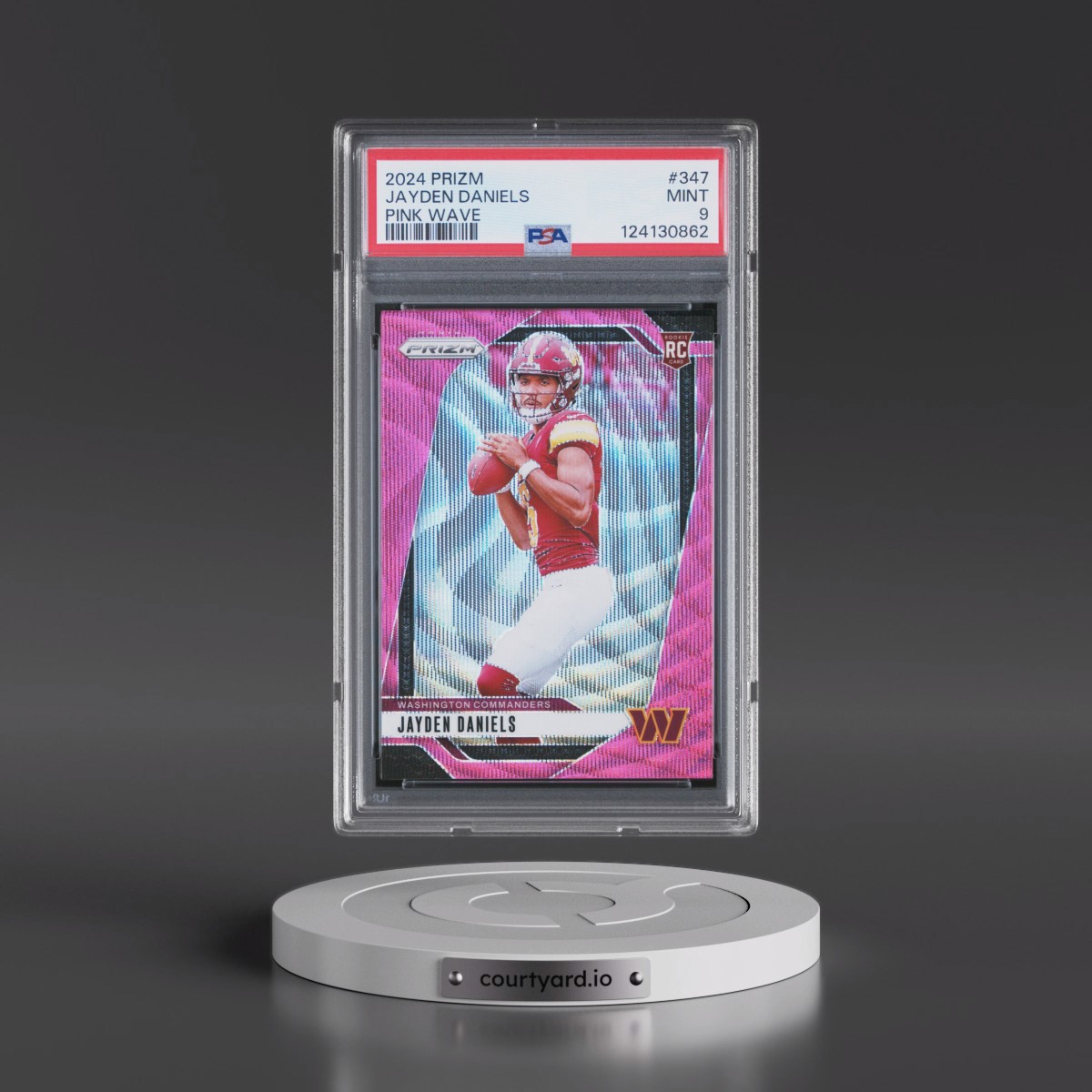 2024 Panini Prizm #347 Jayden Daniels - Pink Wave (PSA 9 MINT)