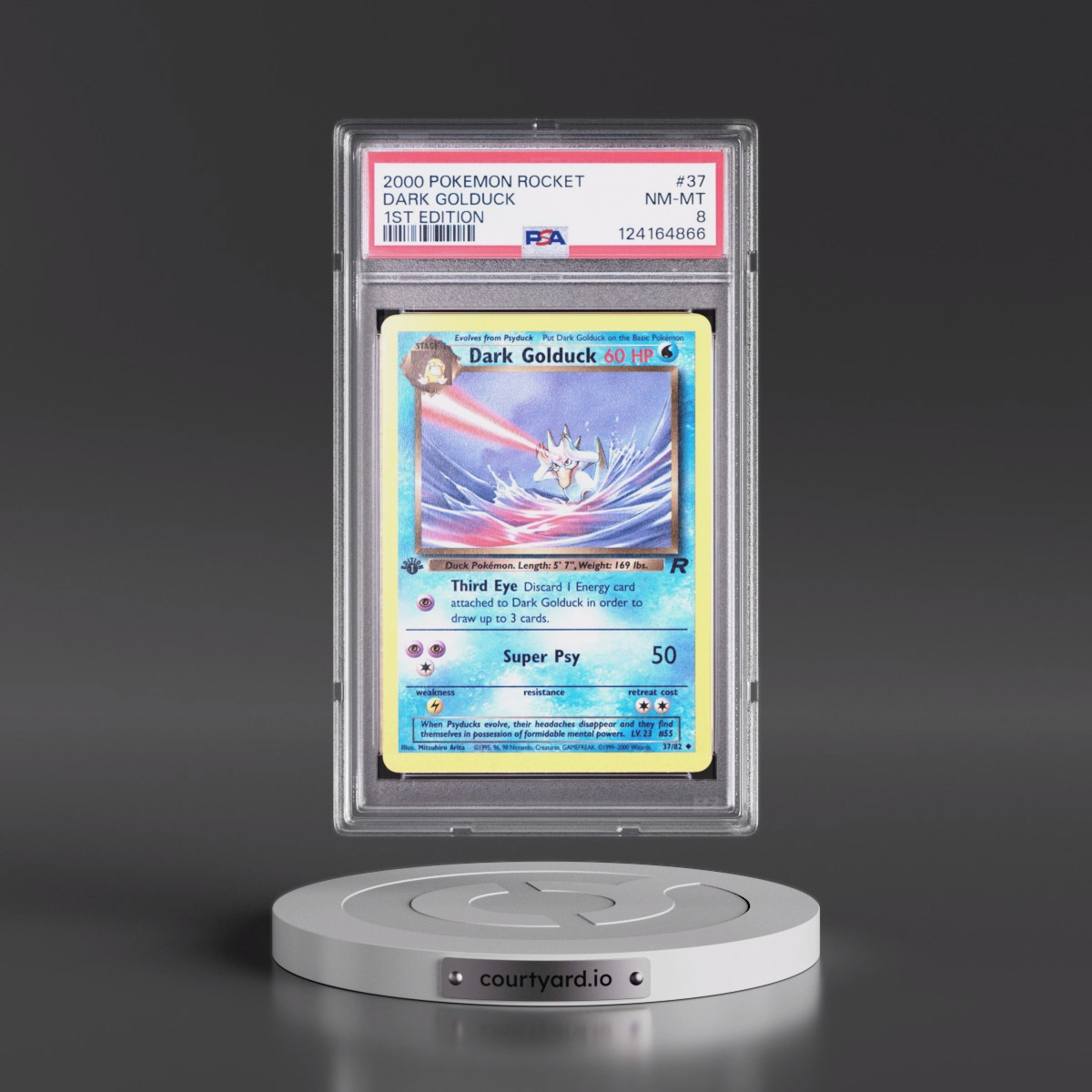 2000 Pokémon Rocket #37 Dark Golduck - 1st Edition (PSA 8 NM-MT)