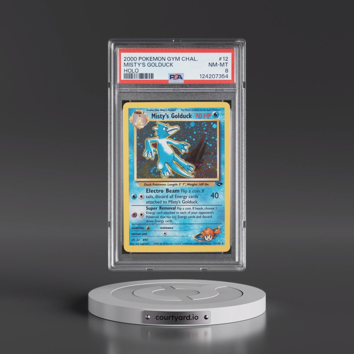 2000 Pokémon Gym Challenge #12 Misty's Golduck - Holo (PSA 8 NM-MT)