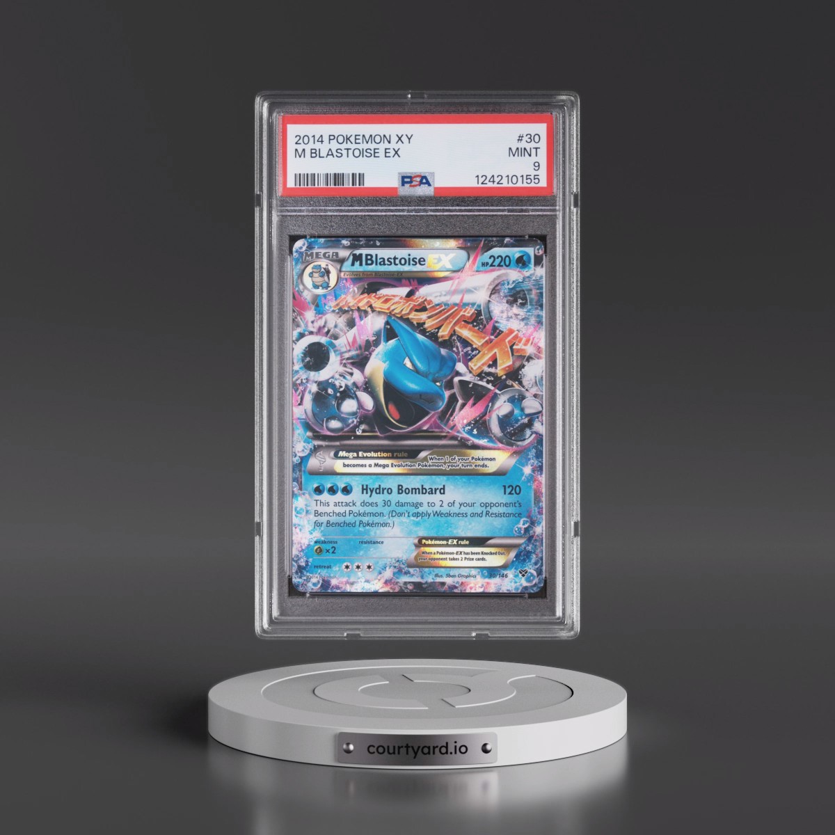 2014 Pokémon XY #30 M Blastoise EX - Holo (PSA 9 MINT)