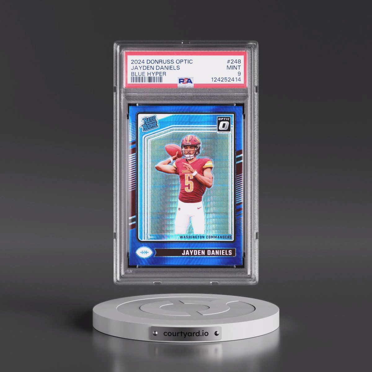 2024 Panini Donruss Optic #248 Jayden Daniels - Blue Hyper (PSA 9 MINT)