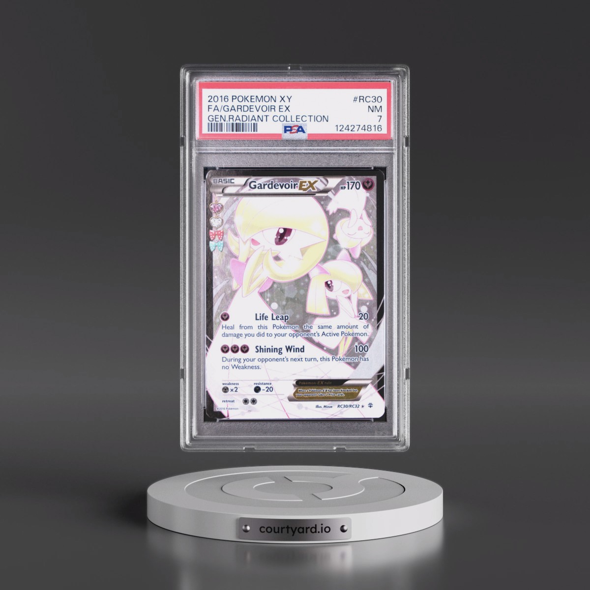 2016 Pokémon XY Generations Radiant Collection #RC30 Gardevoir EX - Holo Full Art (PSA 7 NM)