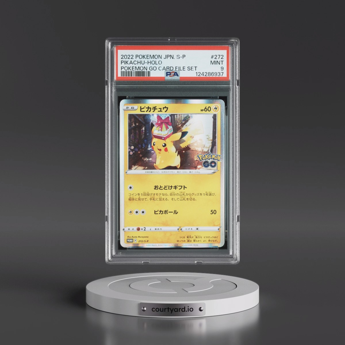 2022 Pokémon S Promo #272 Pikachu - Holo Pokemon Go Card File Set (PSA 9 MINT)