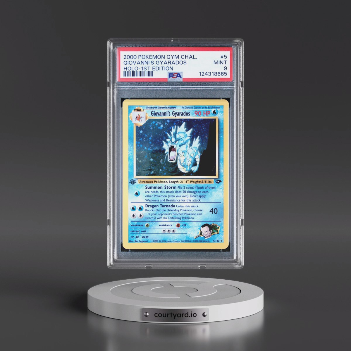 2000 Pokémon Gym Challenge #5 Giovanni's Gyarados - 1st Edition Holo (PSA 9 MINT)