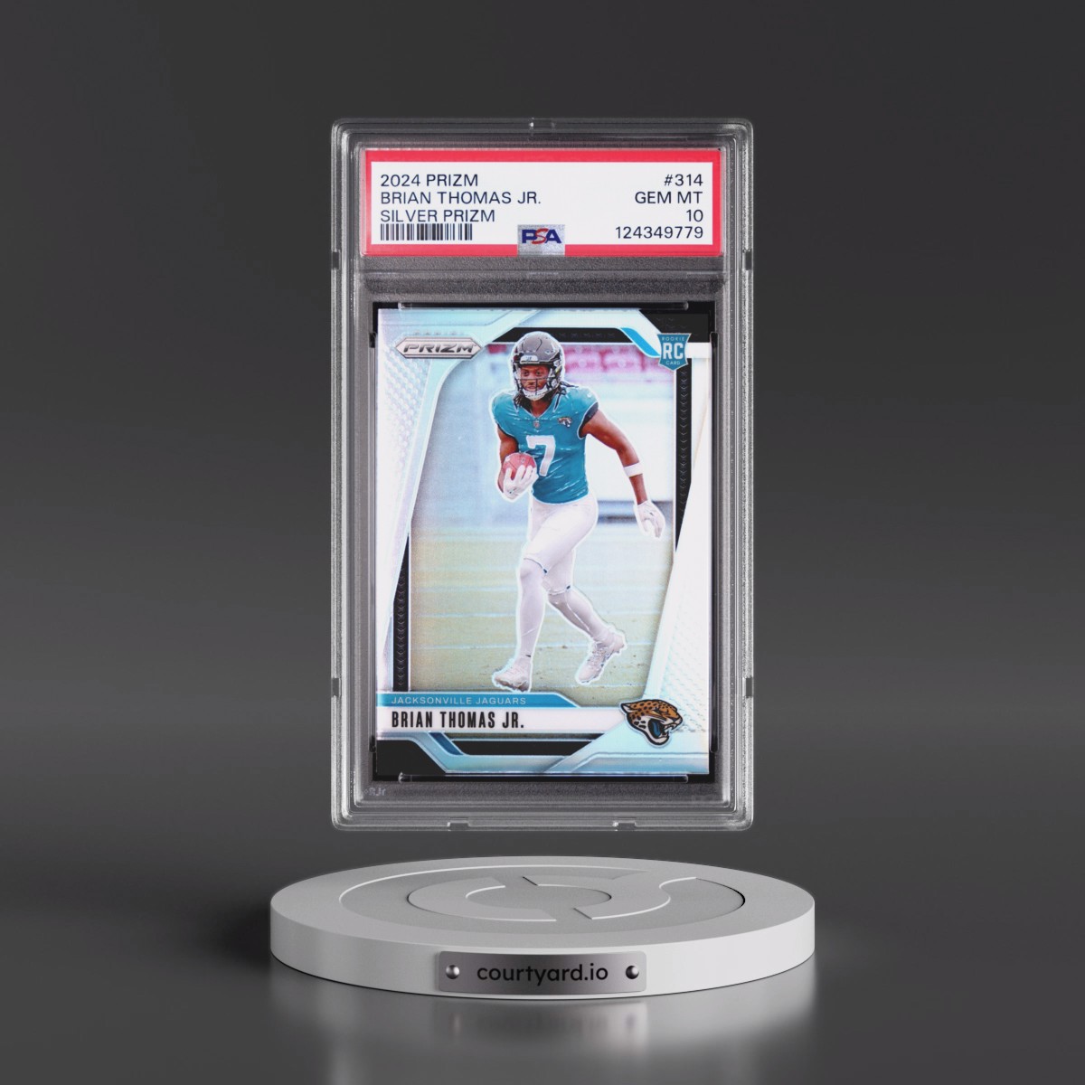2024 Panini Prizm #314 Brian Thomas Jr. - Silver Prizm (PSA 10 GEM MINT)
