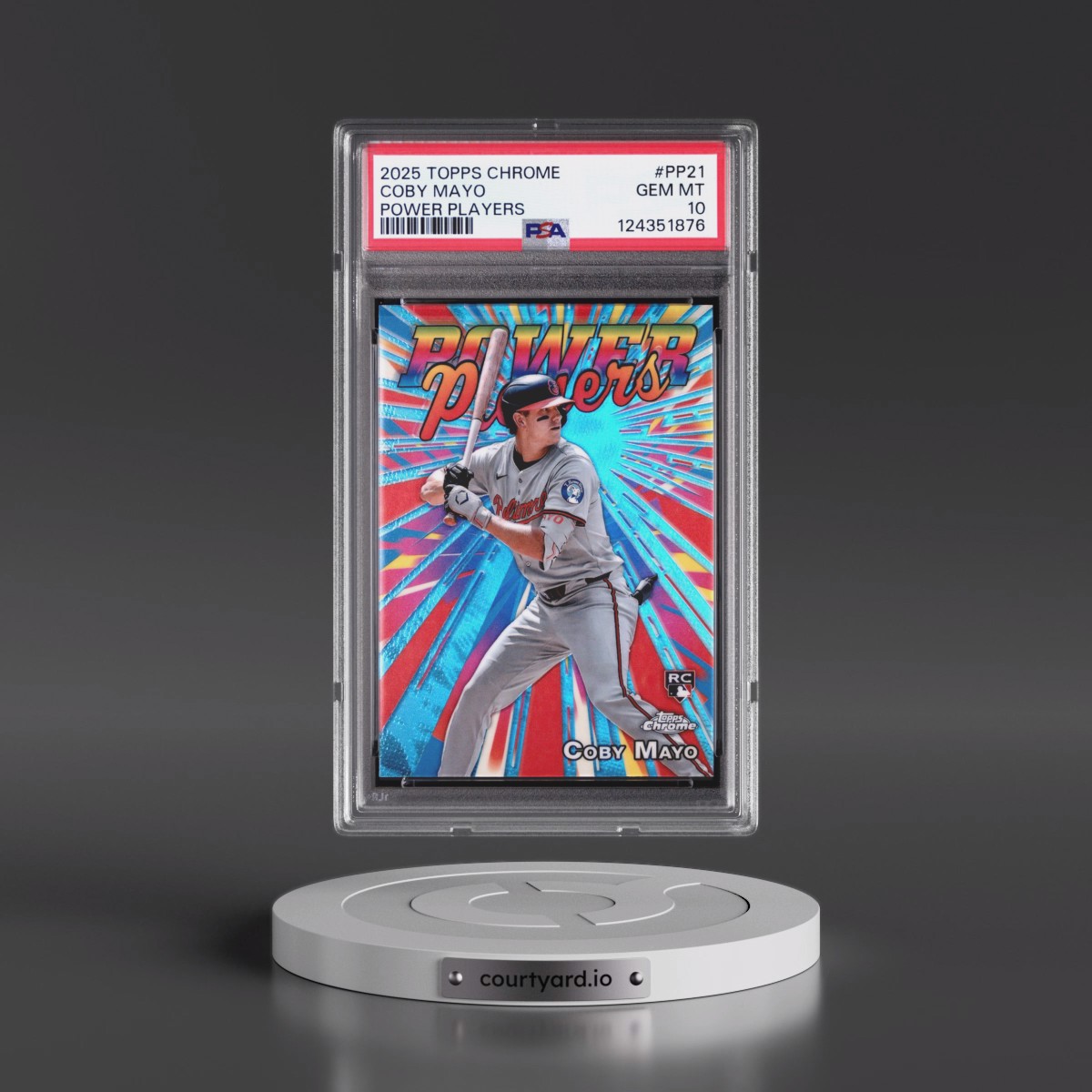 2025 Topps Chrome Power Players #PP21 Coby Mayo (PSA 10 GEM MINT)