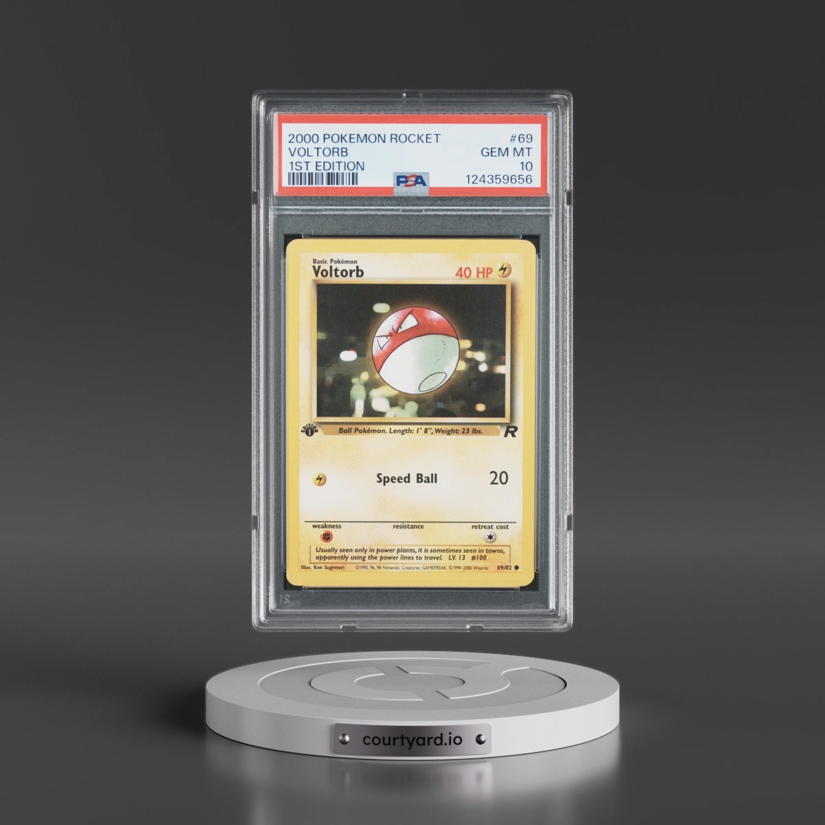 2000 Pokémon Rocket #69 Voltorb - 1st Edition (PSA 10 GEM MINT)