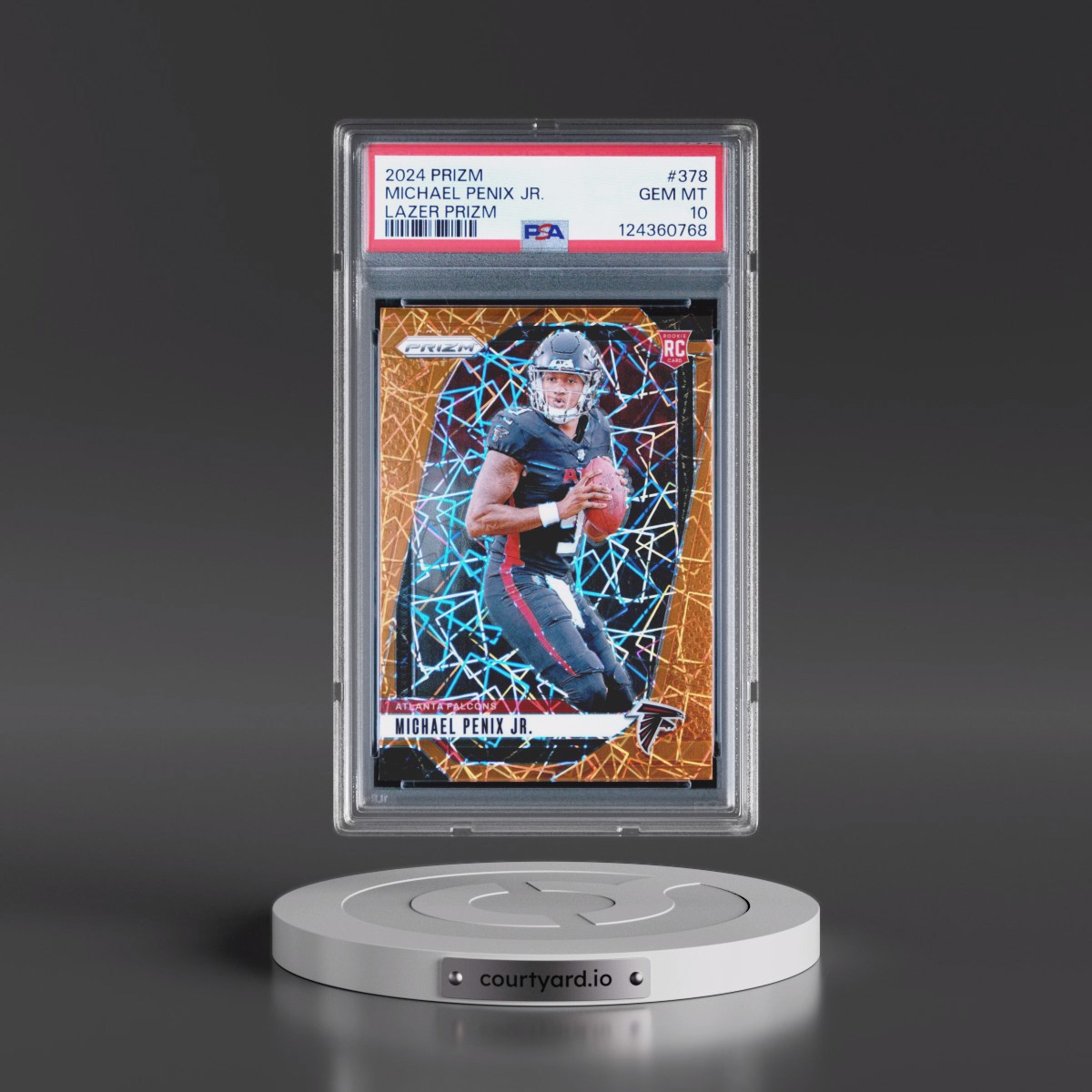 2024 Panini Prizm #378 Michael Penix Jr. - Lazer Prizm (PSA 10 GEM MINT)