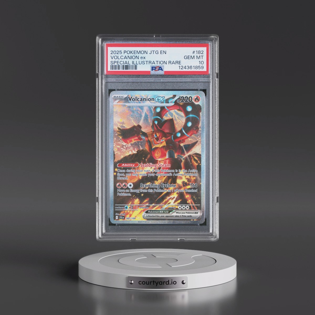 2025 Pokémon Jtg EN-Journey Together #182 Volcanion EX - Holo Special Illustration Rare (PSA 10 GEM MINT)