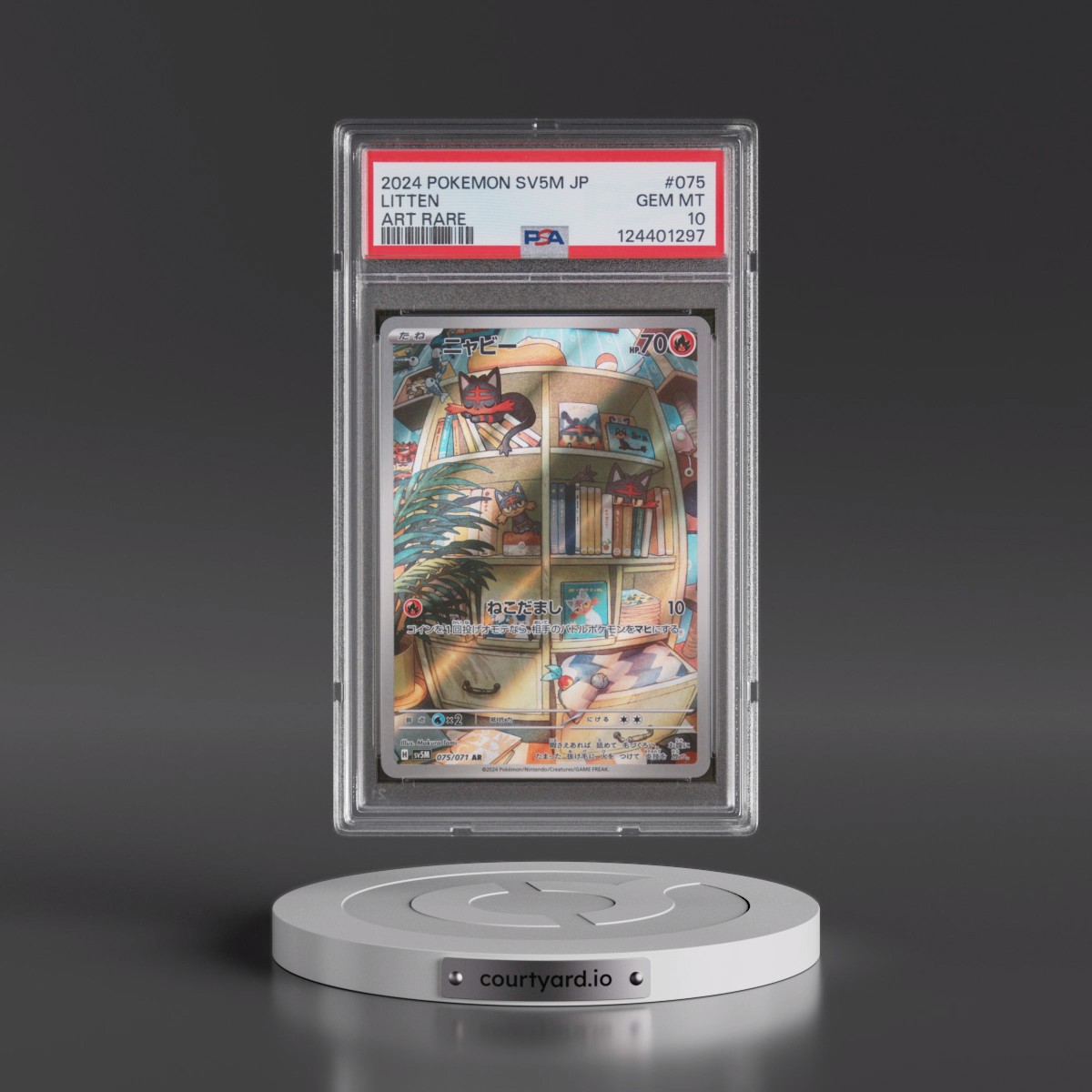 2024 Pokémon Sv5m-Cyber Judge #075 Litten - Art Rare (PSA 10 GEM MINT)