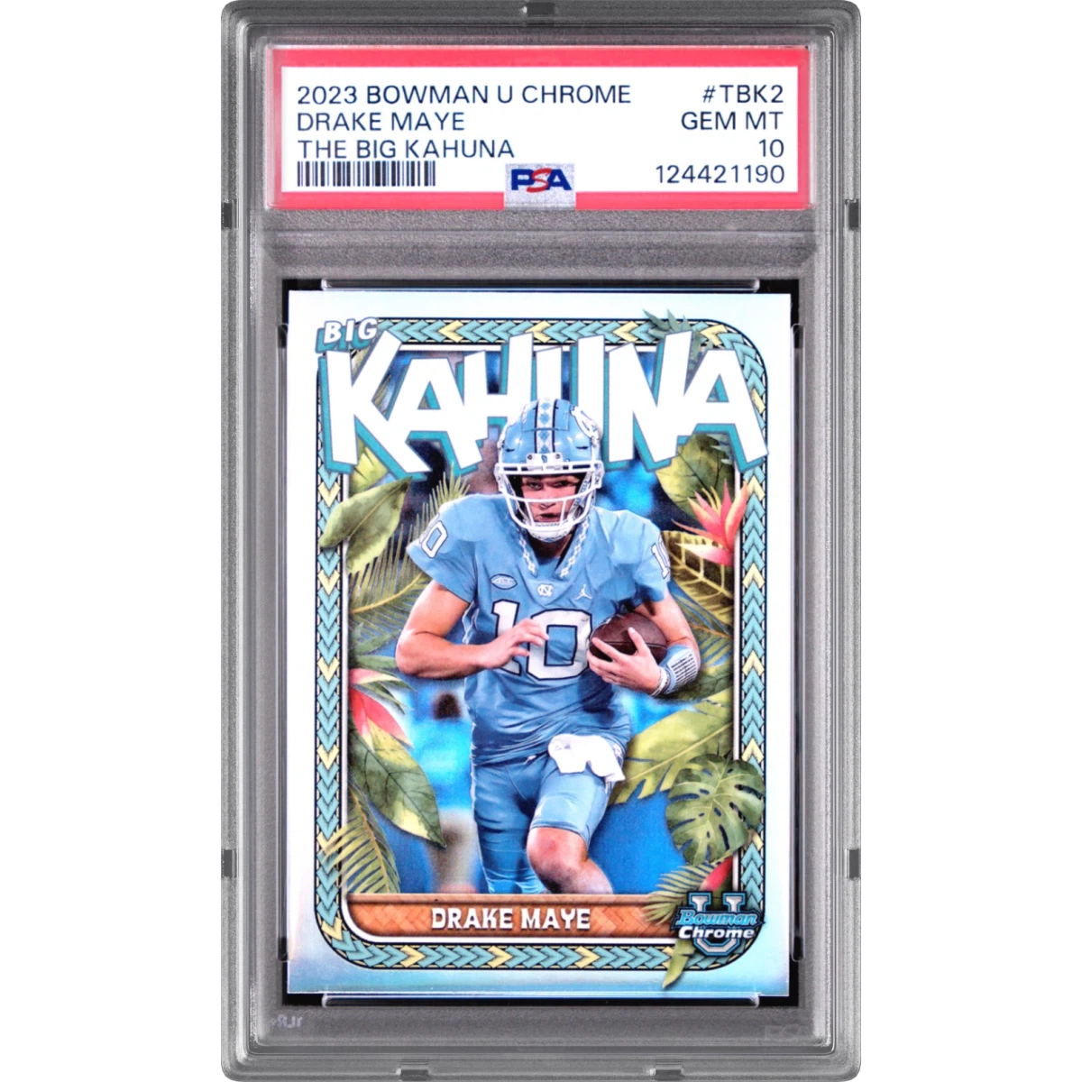 2023 Bowman University Chrome the Big Kahuna #TBK2 Drake Maye, PSA 10