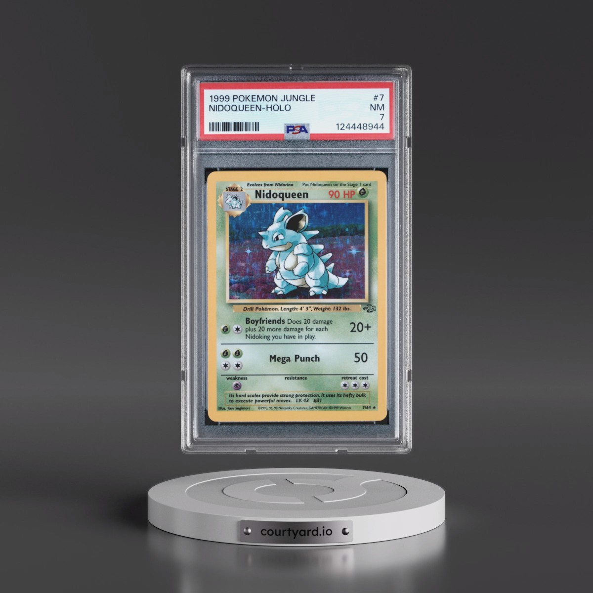 1999 Pokémon Jungle #7 Nidoqueen - Holo (PSA 7 NM)