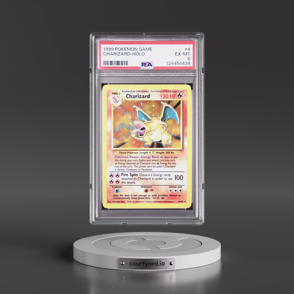 1999 Pokémon Game #4 Charizard - Holo (PSA 6 EX-MT)